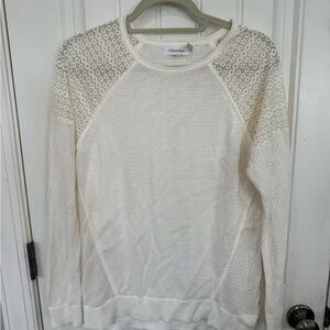 Calvin Klein Cream Knit Top